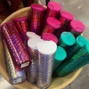 NEW Starbucks  2022 Pink OR Clear OR Green Iridescent 16oz Tumbler